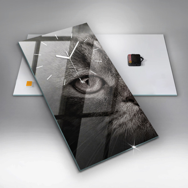 Vertikálne hodiny Škótsky pes a mačka