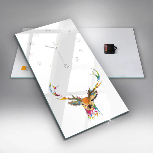 Vertikálne hodiny Farebná hlava jeleňa