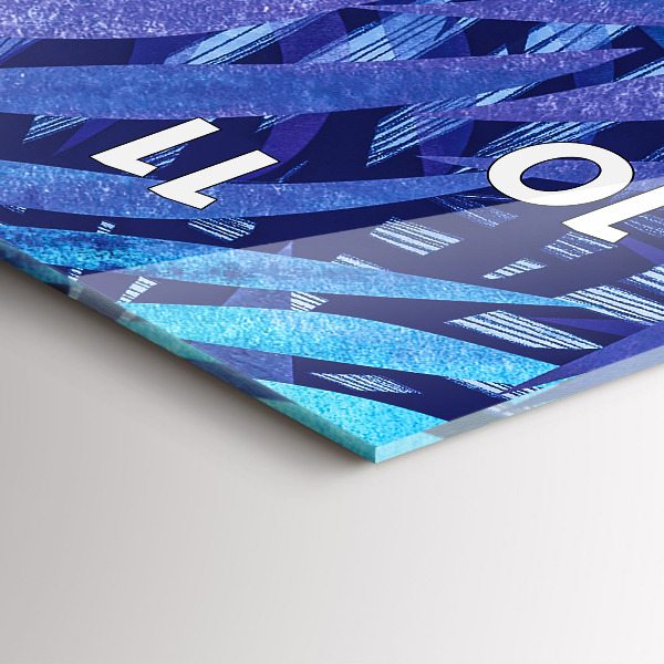 Vertikálne hodiny Modré listy