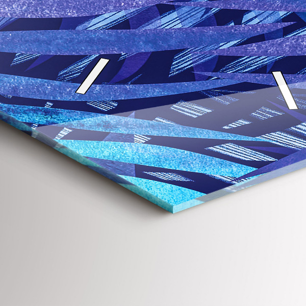 Vertikálne hodiny Modré listy