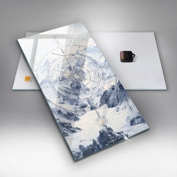 Vertikálne hodiny Modré kresby