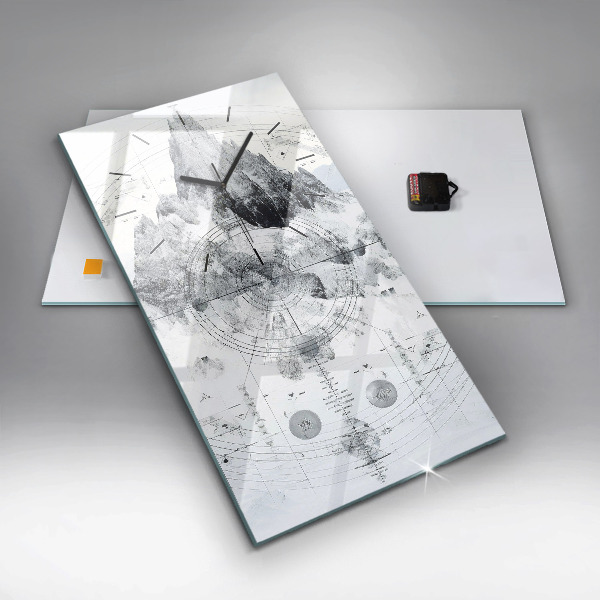 Vertikálne hodiny Kreslené hory