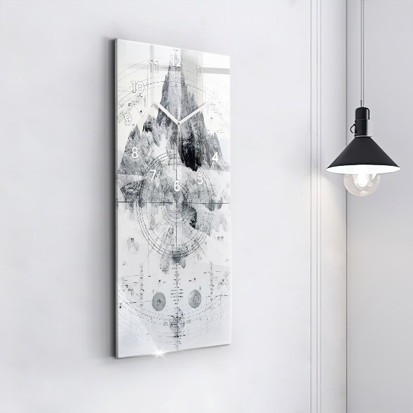 Vertikálne hodiny Kreslené hory