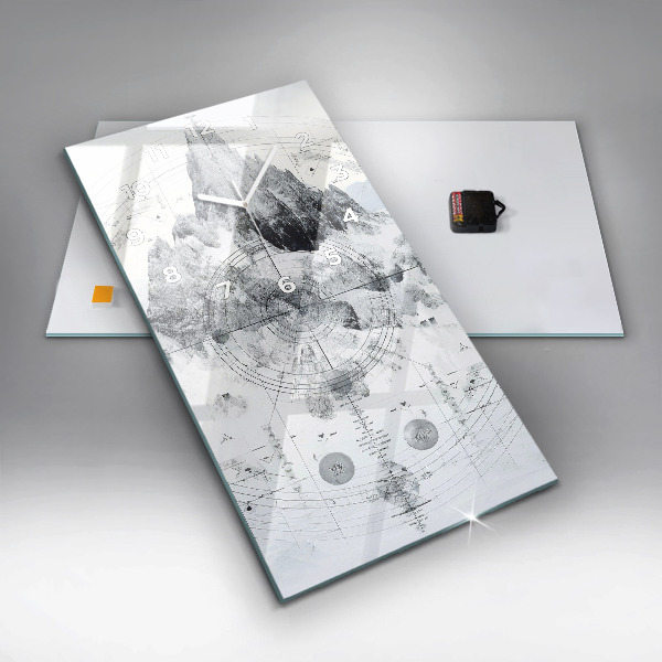 Vertikálne hodiny Kreslené hory