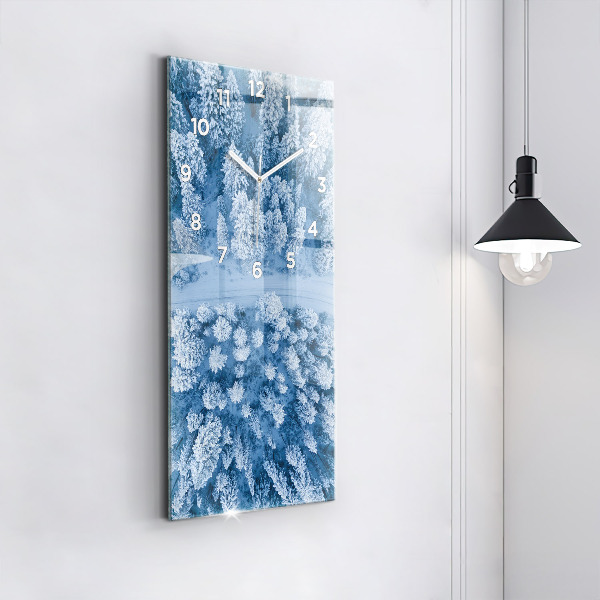 Vertikálne hodiny Les z dronu