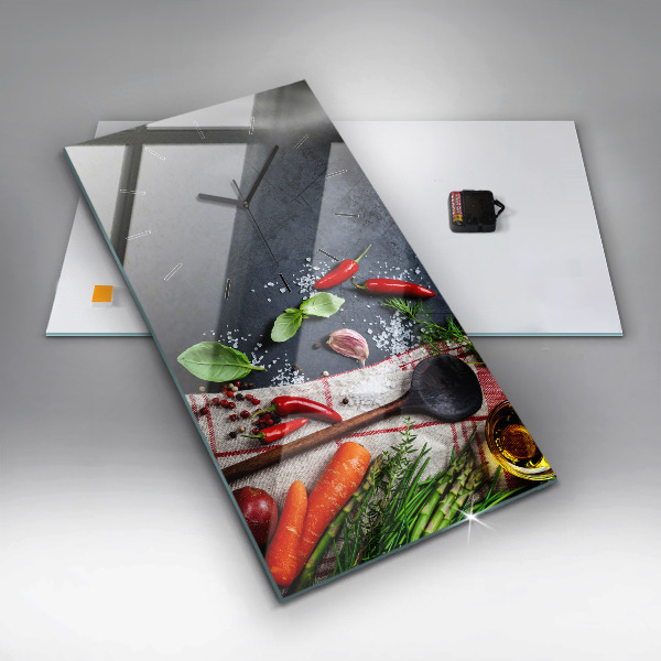 Vertikálne hodiny Zelenina