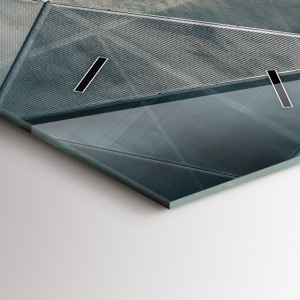 Vertikálne hodiny Kovové abstraktné trojuholníky