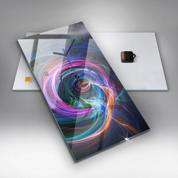 Vertikálne hodiny Farebný fraktál