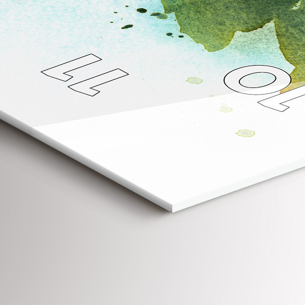 Vertikálne hodiny Ruže vo váze s akvarelom