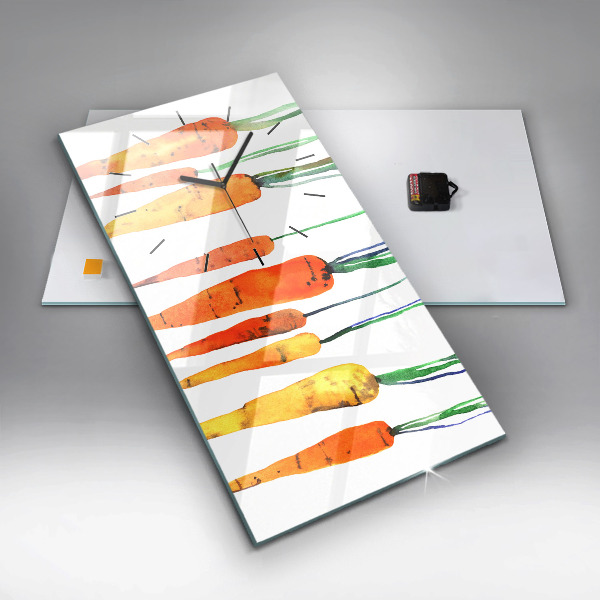 Vertikálne hodiny Mrkva ilustrácie