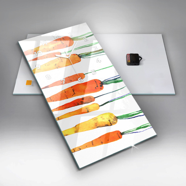 Vertikálne hodiny Mrkva ilustrácie