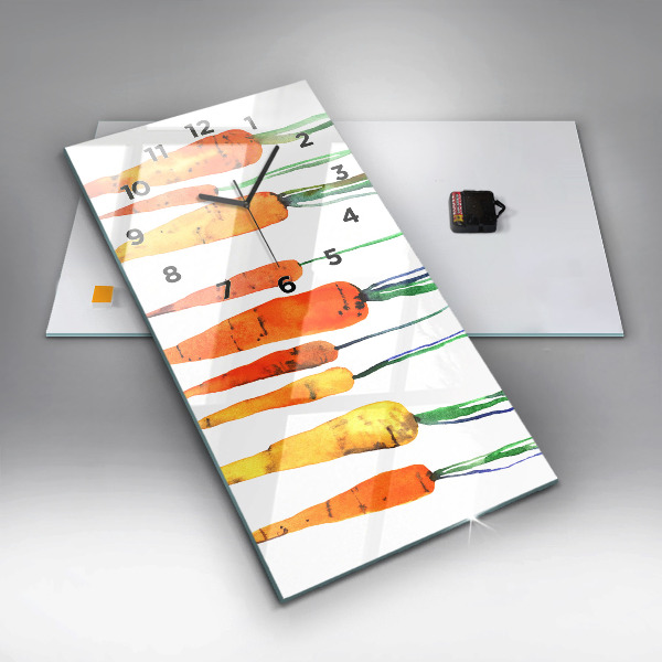 Vertikálne hodiny Mrkva ilustrácie