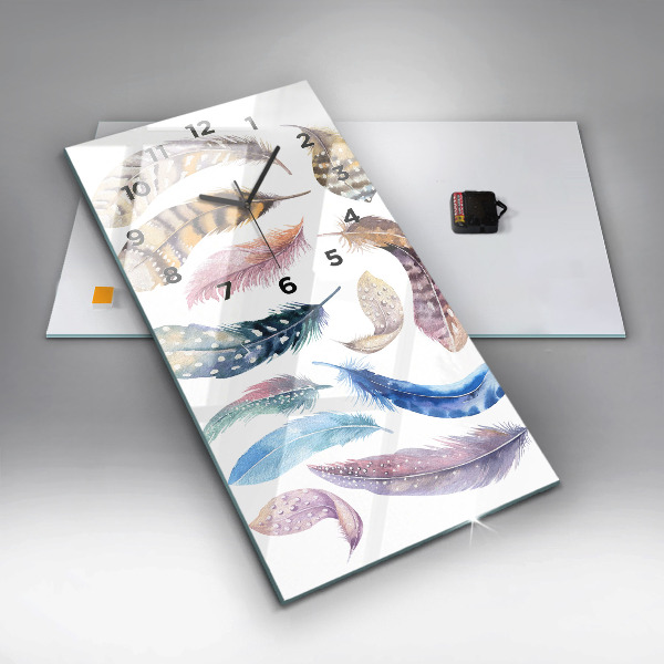 Vertikálne hodiny Retro umelecké ilustrácie