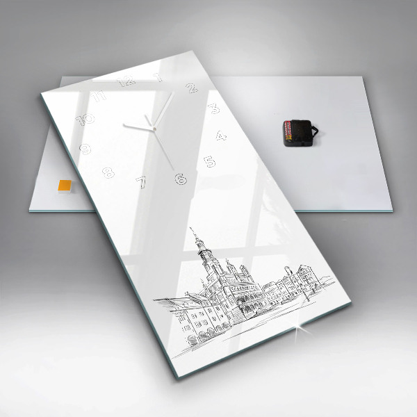 Vertikálne hodiny Náčrt starého mesta Poznaň