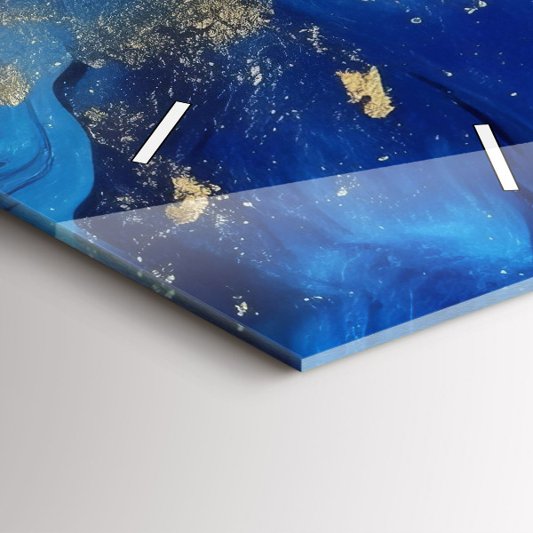 Vertikálne hodiny Modrý mramor