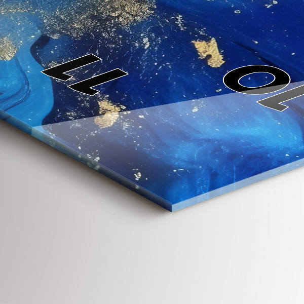 Vertikálne hodiny Modrý mramor