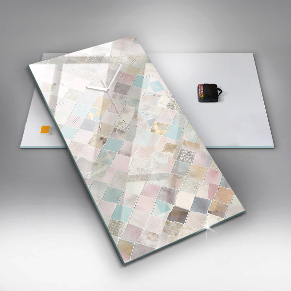 Vertikálne hodiny Farebné dlaždice