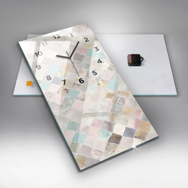 Vertikálne hodiny Farebné dlaždice