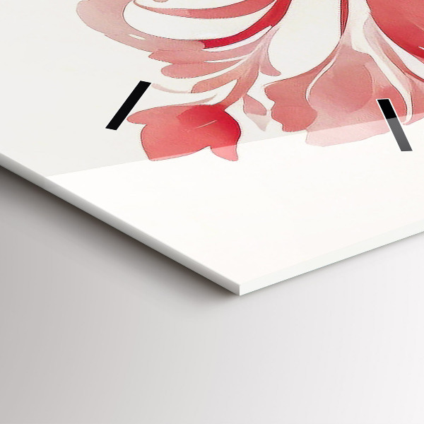 Vertikálne hodiny Červené kvety