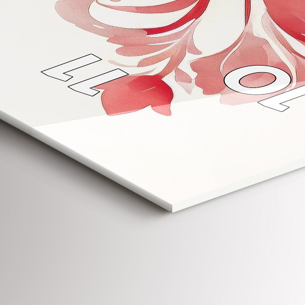 Vertikálne hodiny Červené kvety