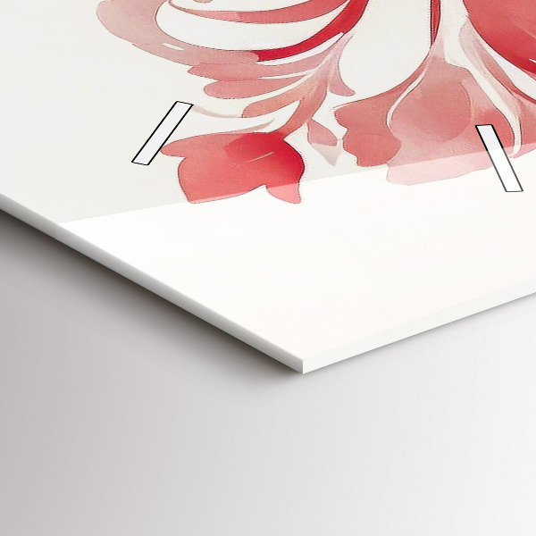 Vertikálne hodiny Červené kvety