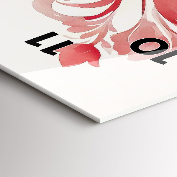 Vertikálne hodiny Červené kvety