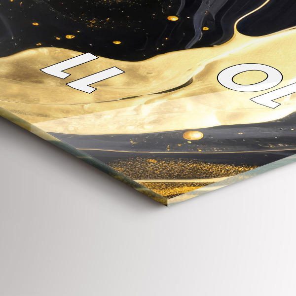 Vertikálne hodiny Zlatý mramor