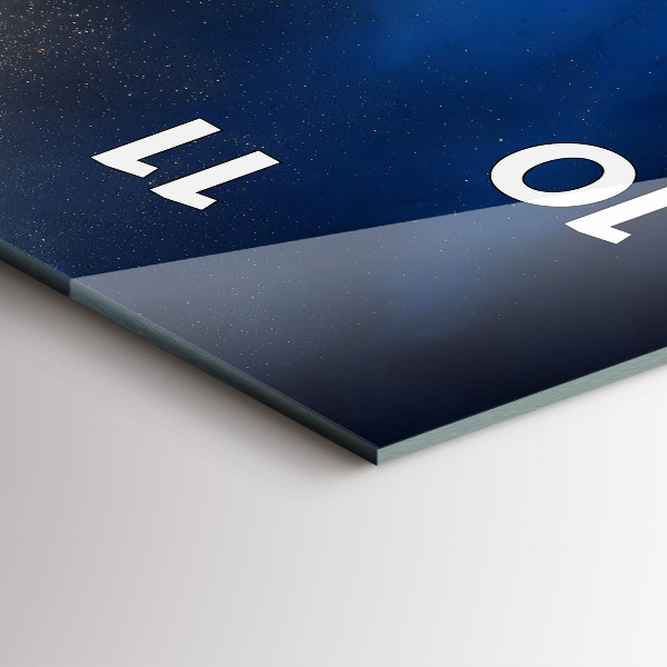 Vertikálne hodiny Modrý mramor