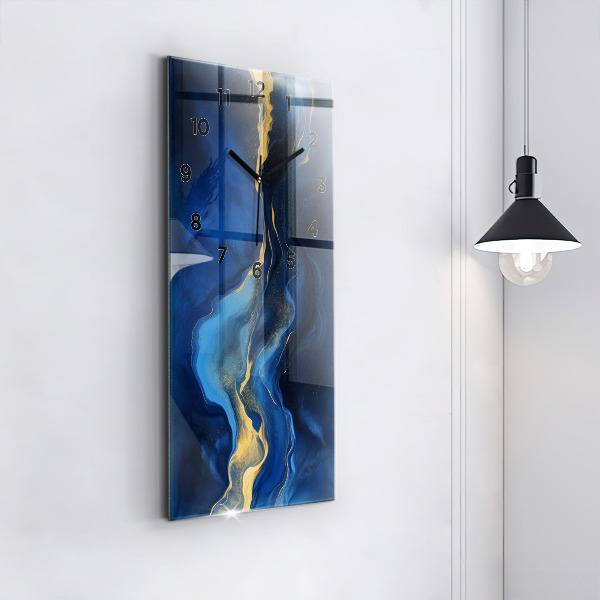 Vertikálne hodiny Modrý mramor