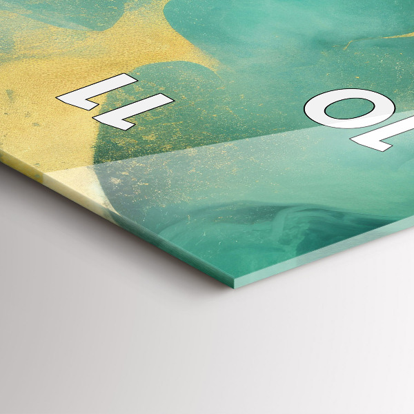 Vertikálne hodiny Zelený mramor