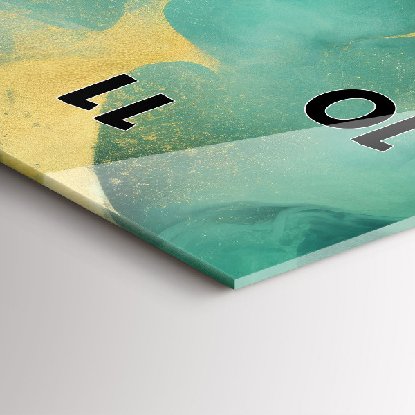 Vertikálne hodiny Zelený mramor