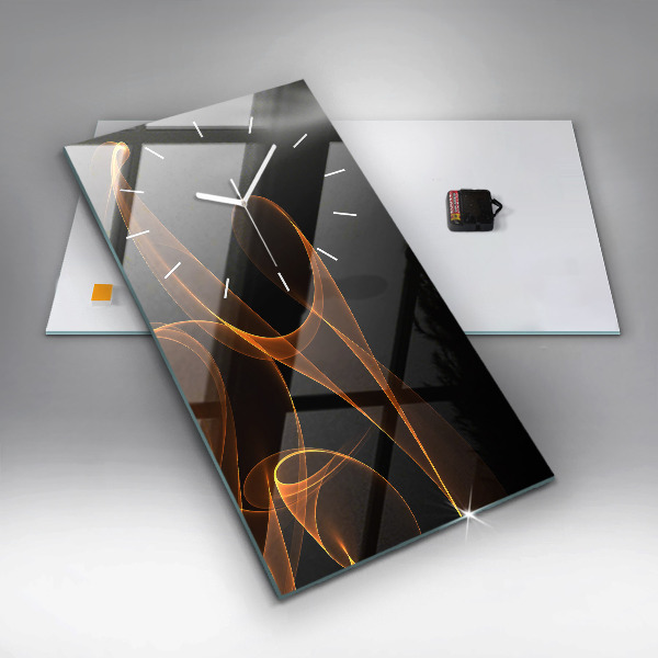 Vertikálne hodiny Oranžové čiary