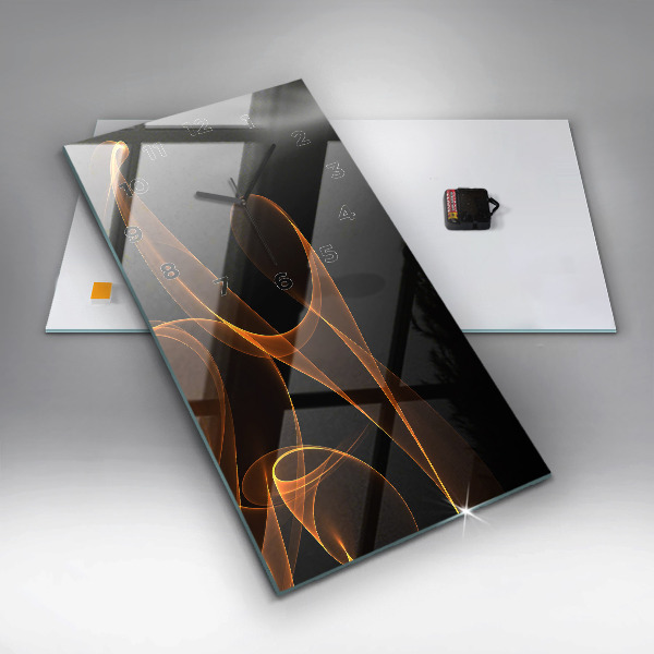 Vertikálne hodiny Oranžové čiary