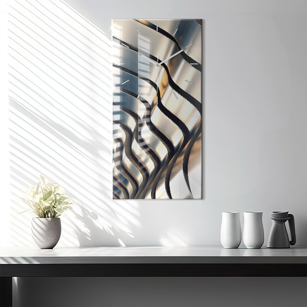 Vertikálne hodiny Strieborný vzor