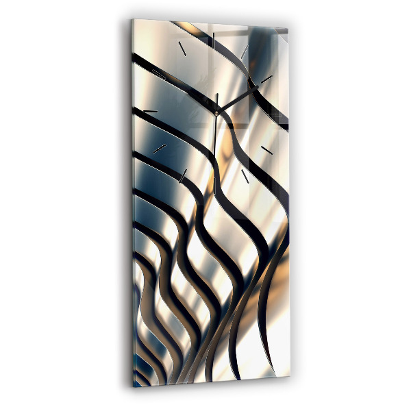 Vertikálne hodiny Strieborný vzor