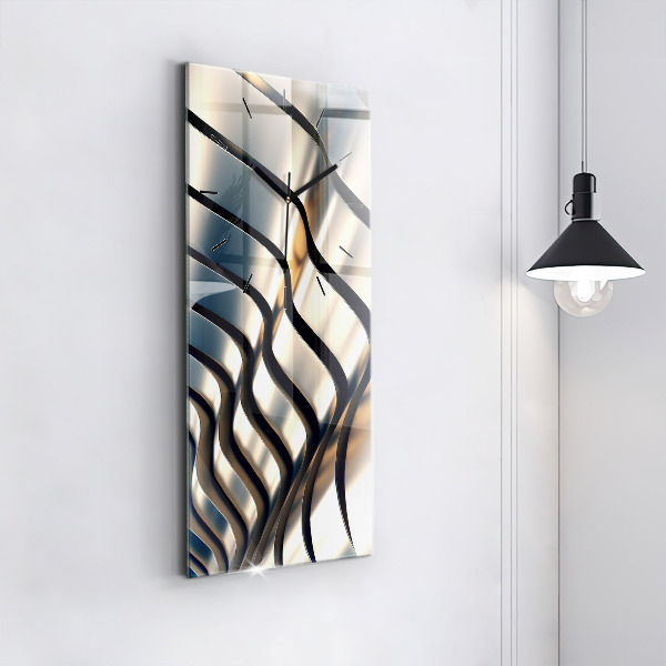 Vertikálne hodiny Strieborný vzor