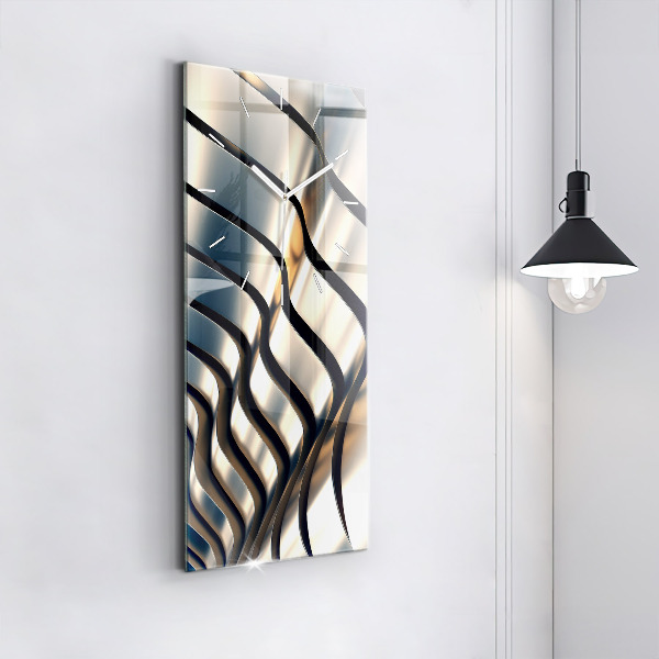 Vertikálne hodiny Strieborný vzor