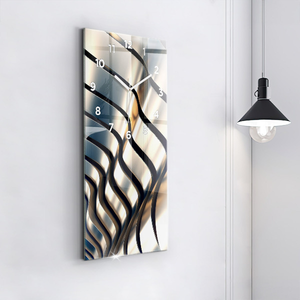 Vertikálne hodiny Strieborný vzor