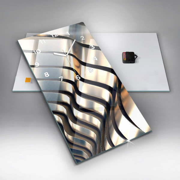 Vertikálne hodiny Strieborný vzor