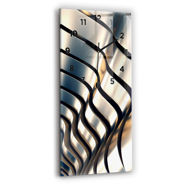 Vertikálne hodiny Strieborný vzor