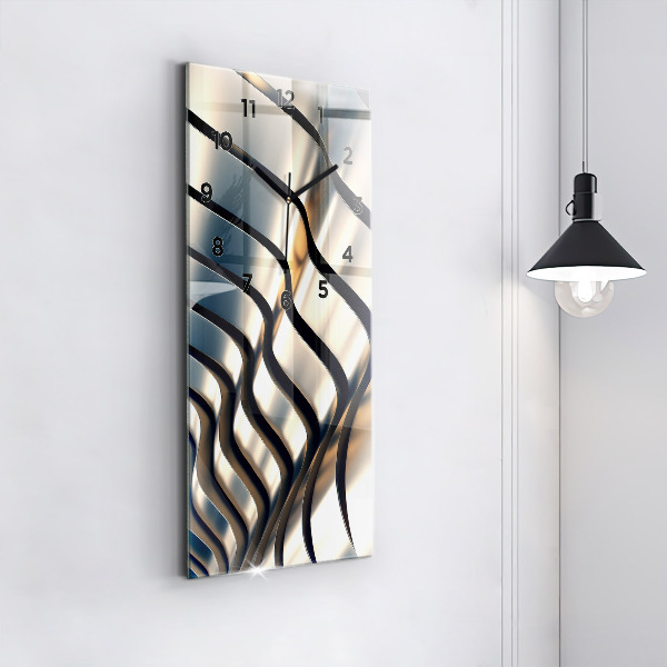 Vertikálne hodiny Strieborný vzor