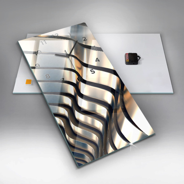 Vertikálne hodiny Strieborný vzor