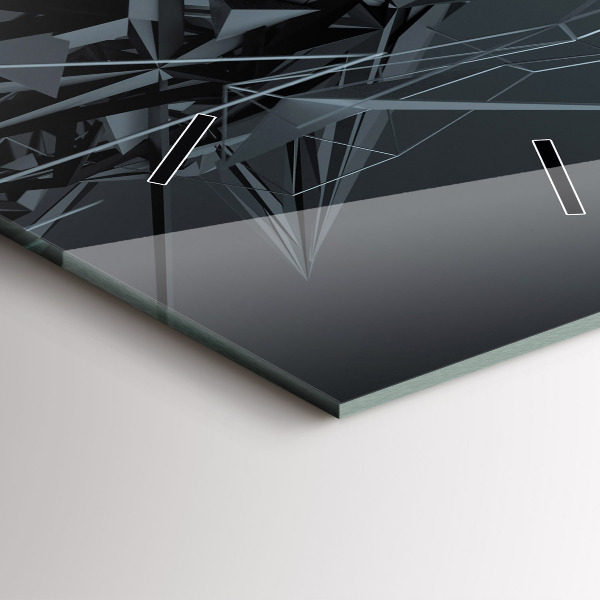 Vertikálne hodiny Čierna abstrakcia