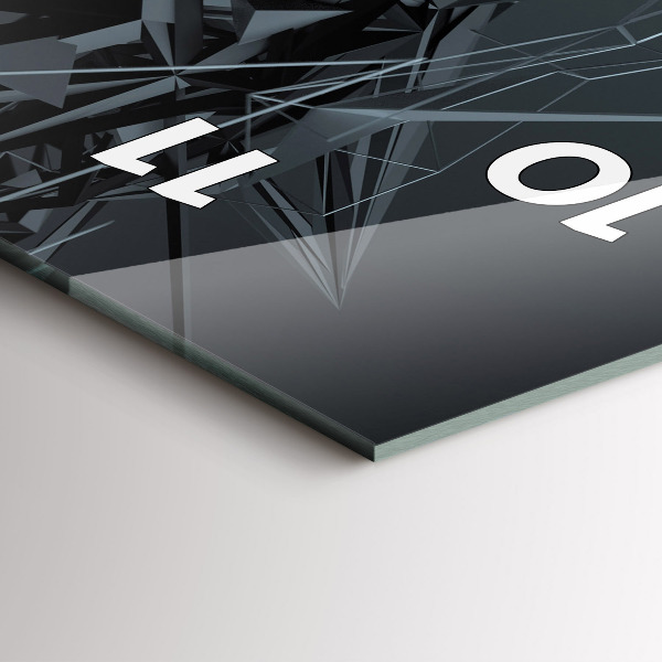 Vertikálne hodiny Čierna abstrakcia