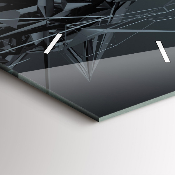 Vertikálne hodiny Čierna abstrakcia