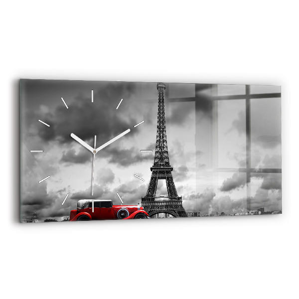 Horizontálne hodiny Effelova veža v Paríži