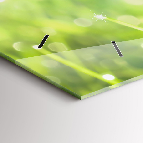 Horizontálne hodiny Zelená tráva