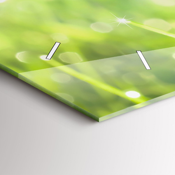 Horizontálne hodiny Zelená tráva