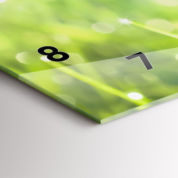 Horizontálne hodiny Zelená tráva