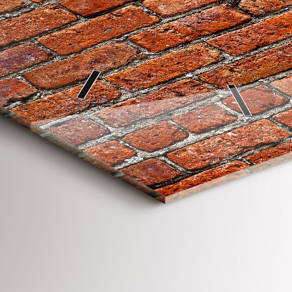 Horizontálne hodiny Stará tehlová stena